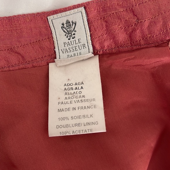 PAULE VASSEUR PARIS | 2 pc. Jacket Blazer Skirt Suit Set | 100% Silk - Picture 12 of 12